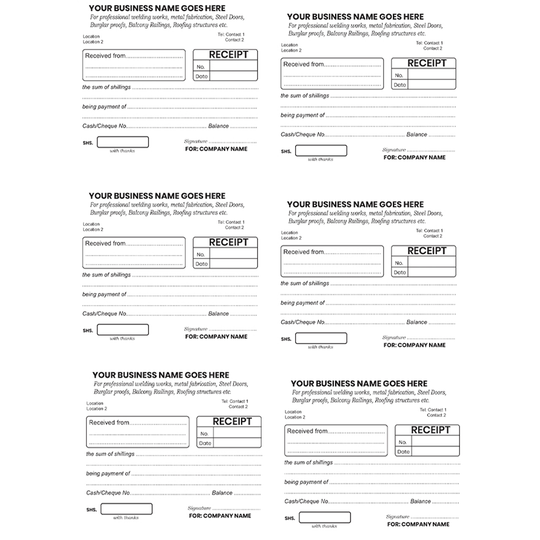 Receipt Design template
