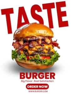 Free Burger Flyer Design Template PSD Design