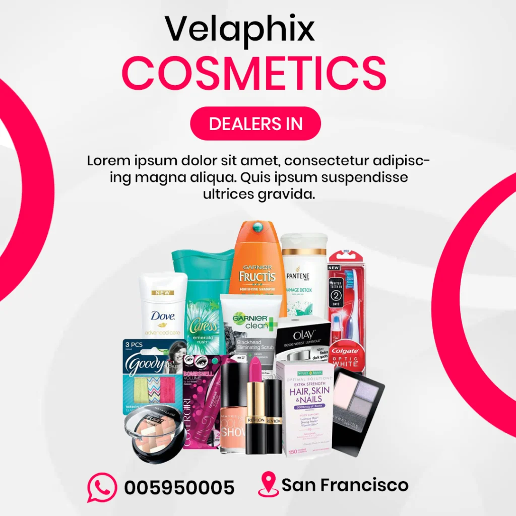 Free Cosmetics Flyer Design Template PSD Design