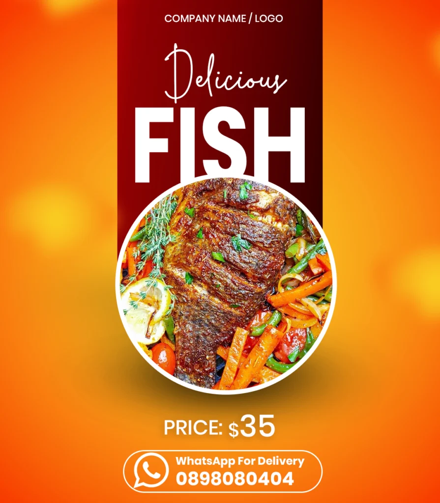Free Fish Flyer Design Template PSD Design
