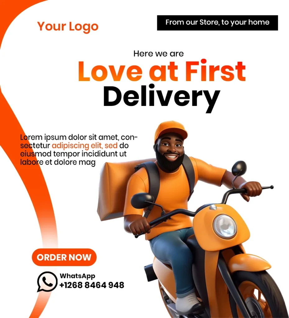 Free Food Delivery Flyer Design Template PSD Design