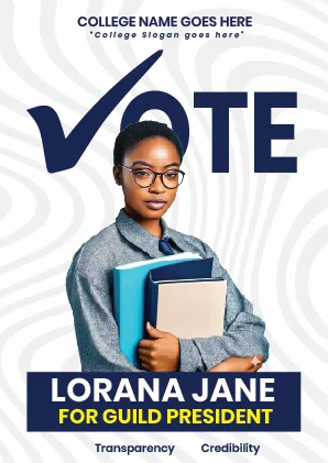 Free College Voters Poster Template Design AI Design