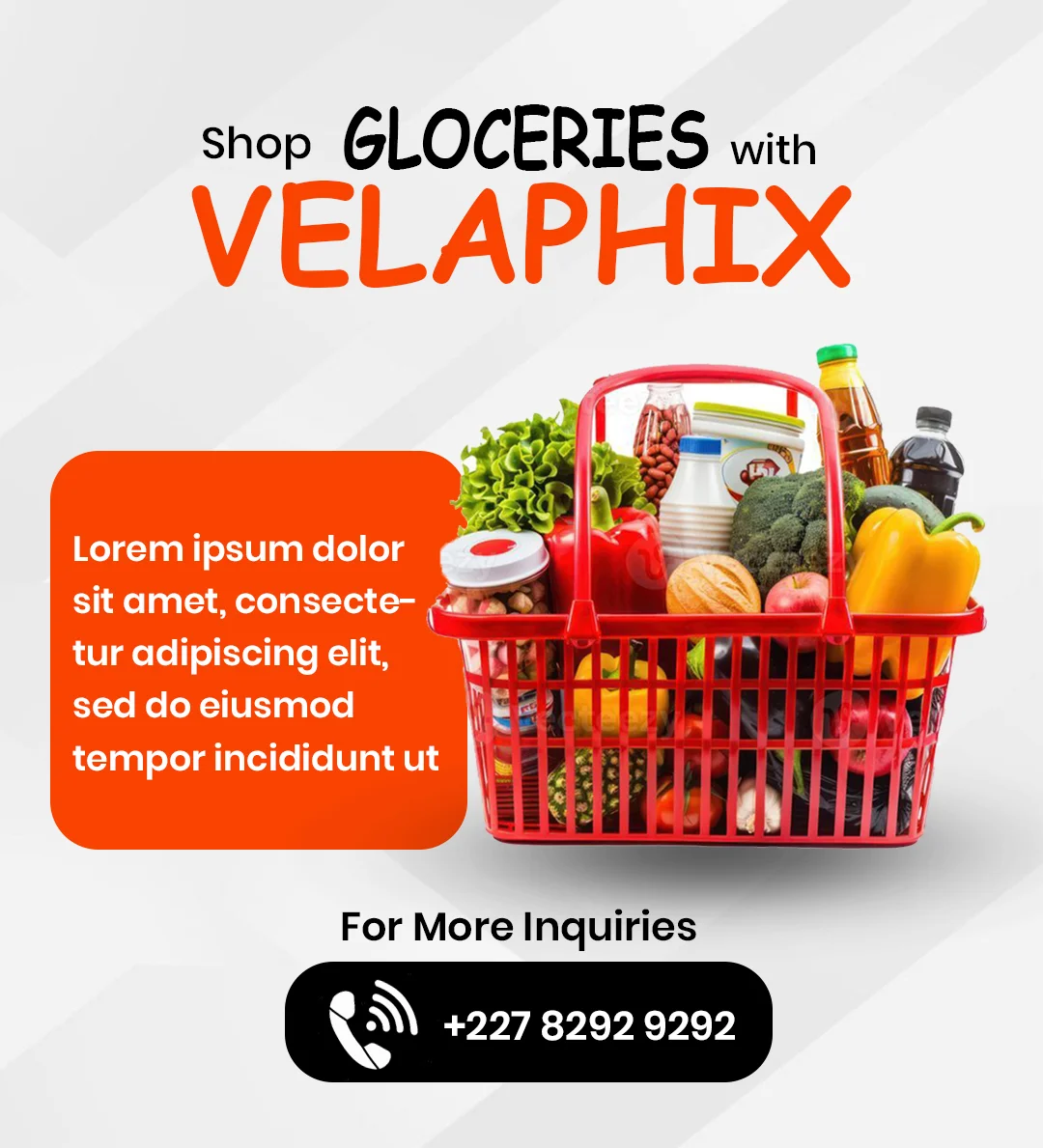 Free Grocery Flyer Design Template Editable PSD Preview