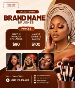 Free Makeup Course Flyer Design Template Canva Design