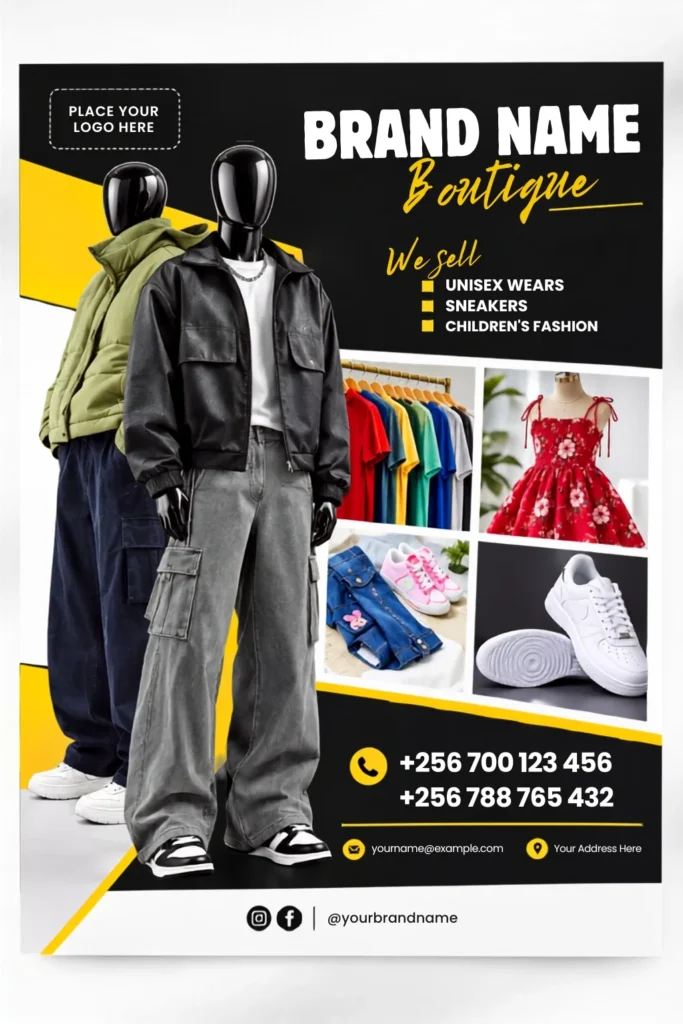 Free Boutique Flyer Design Template Canva Design