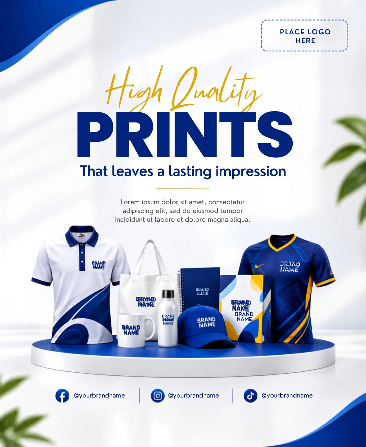 Free branding agency flyer template Editable Canva Preview