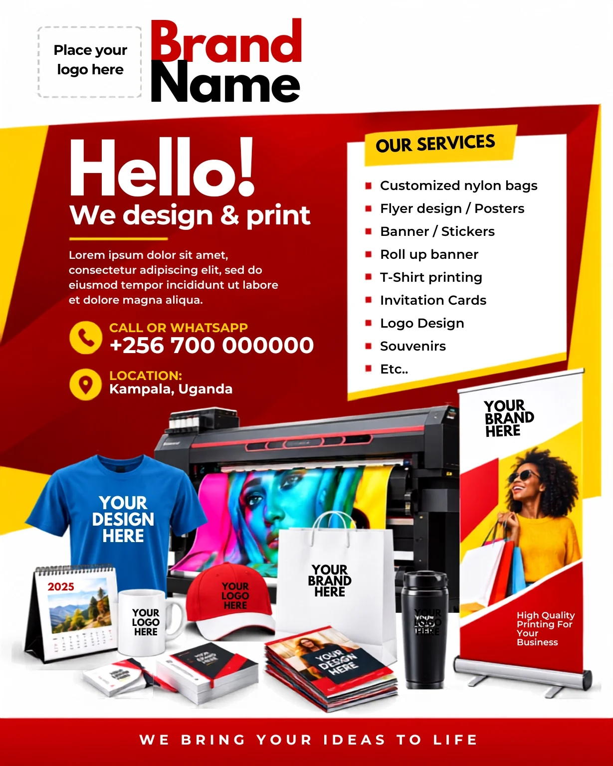 Free Branding Flyer Design Template Editable Canva Preview