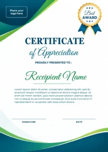 Free Appreciation Certificate Canva Design Template