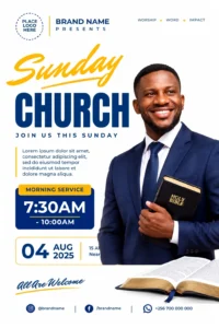 Free Church Sunday Flyer Design Template Canva Design