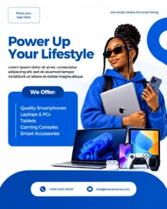 Free Gadget Store Flyer Canva Design Template