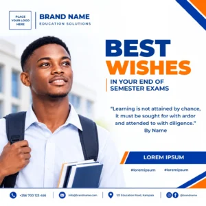 Free Semester Exam Wishes Canva Design Template