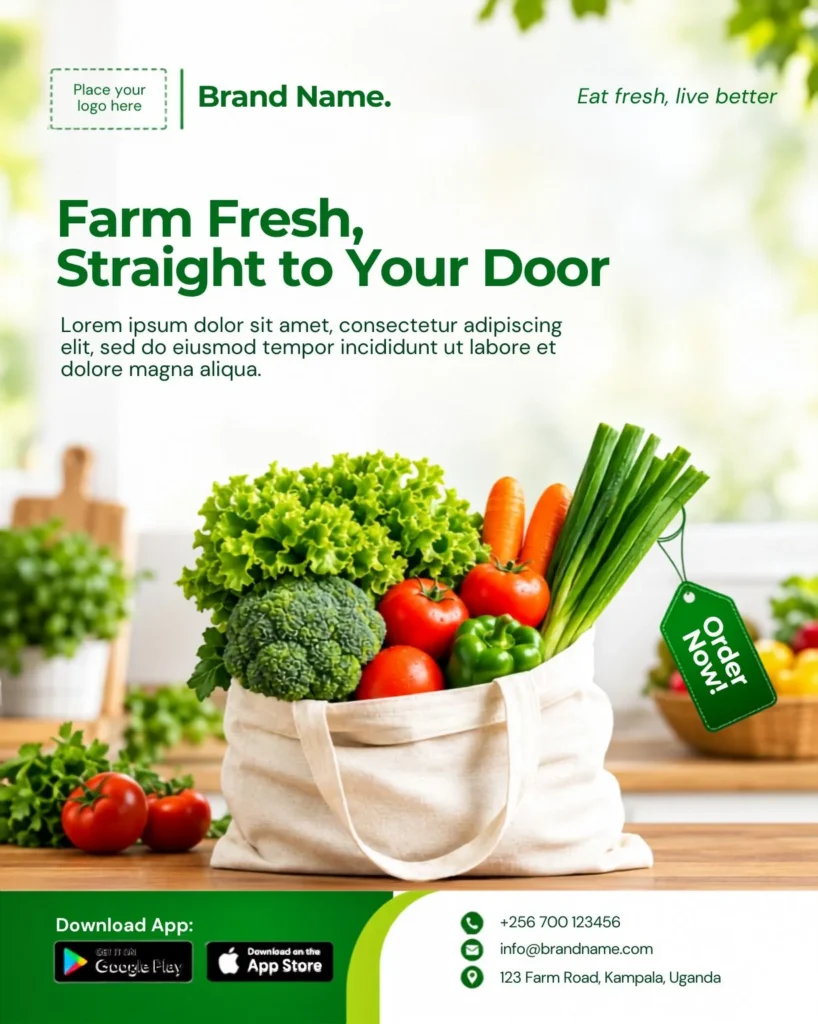 Free Farm Produce Flyer Design Template Canva Design