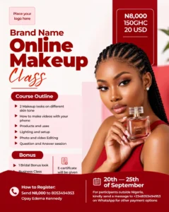 Free Makeup Flyer Design Canva Design Template