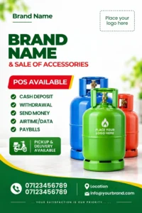 Free Gas Refill Flyer Canva Design Template