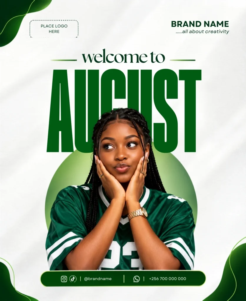 Free Happy New Month Of August Flyer Design Canva Design Template