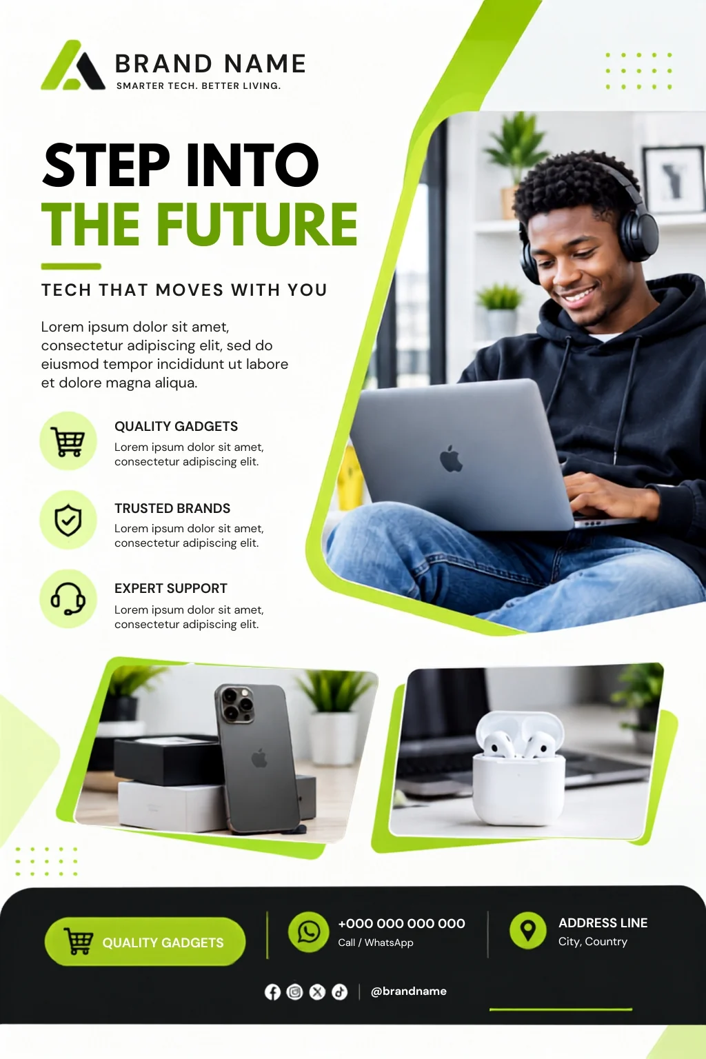 Free IT firm Flyer Design Template Editable Canva Preview
