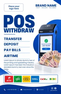 Free POS Services Flyer Canva Design Template