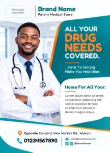 Free Pharmacy Flyer Canva Design Template