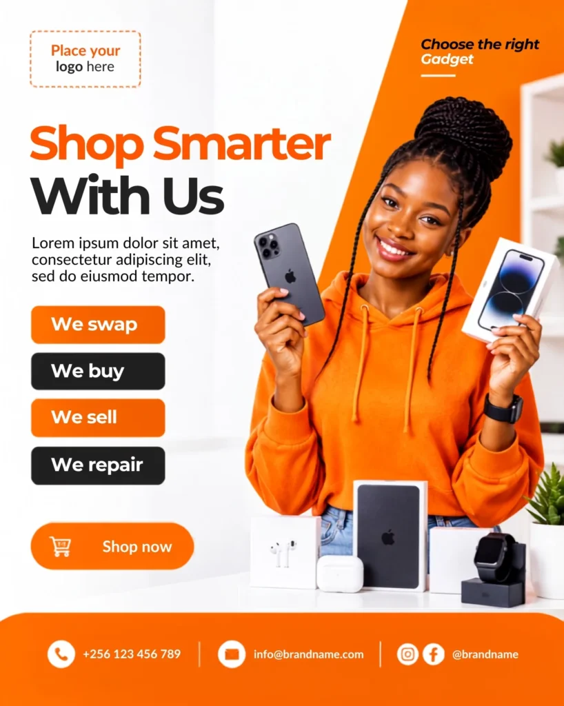 Free Phone Shop Flyer Canva Design Template
