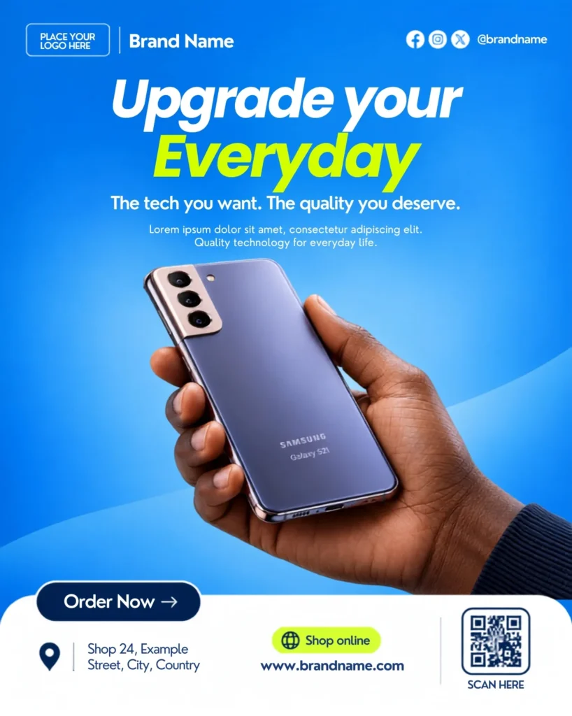 Free Phone Upgrade Flyer Design Template Canva Design