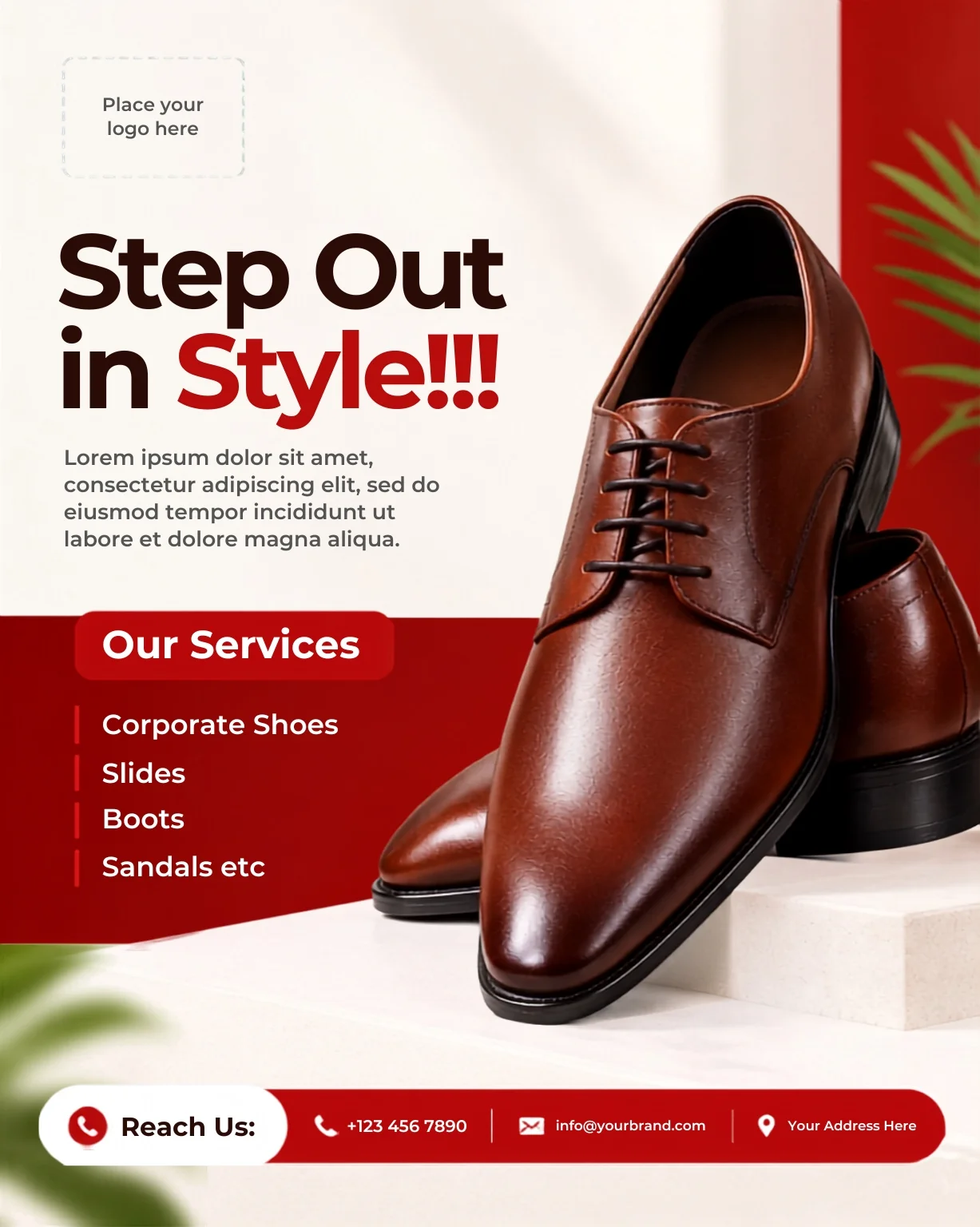 Free Shoe Flyer Design Template Editable Canva Preview