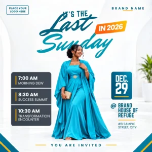 Free Sunday Service Flyer Design Template Canva Design