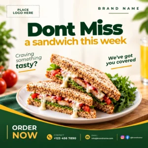 Free Weekly Flyer Design Template for Food Businesses Canva Design