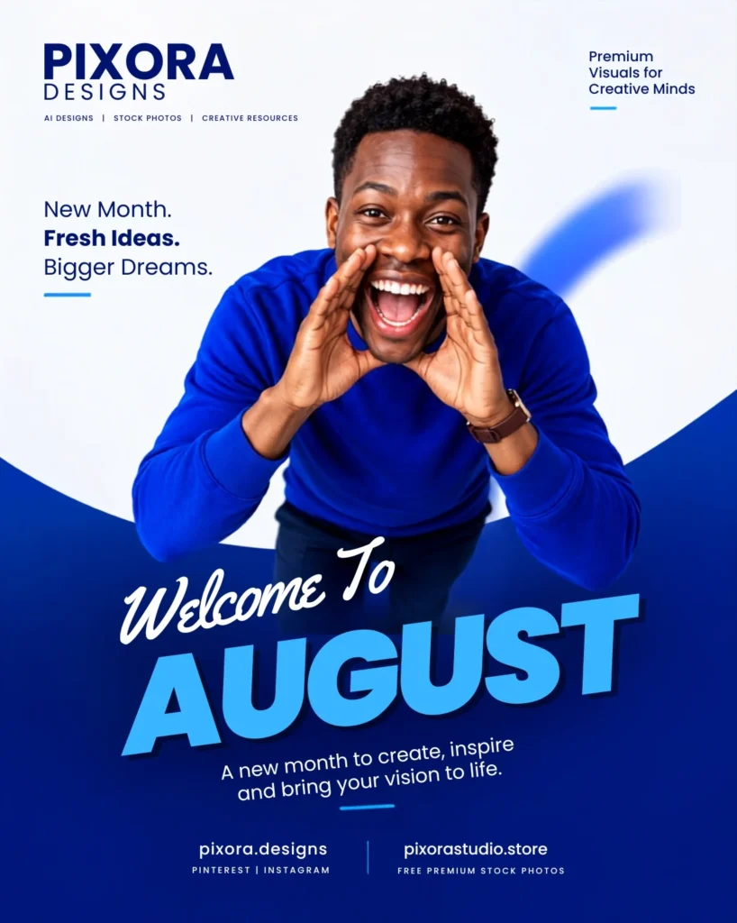 Free Welcome to August Flyer Design Template Canva Design