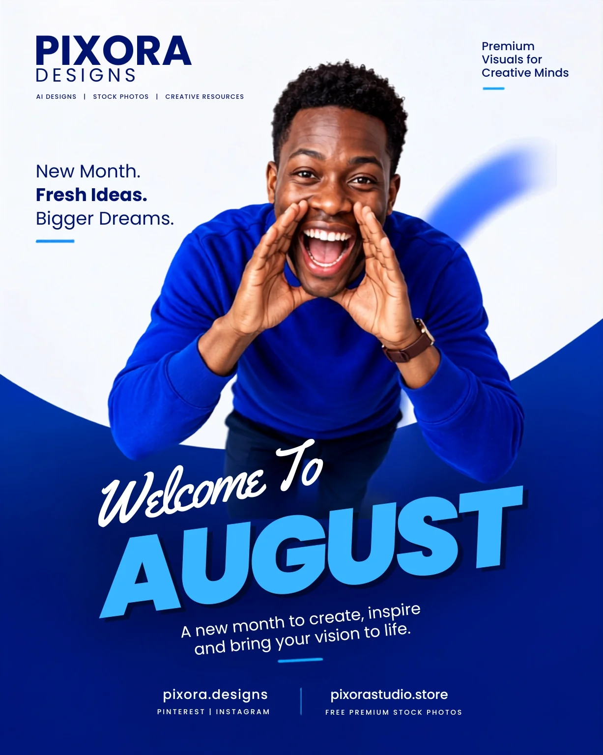 Free Welcome to August Flyer Design Template Editable Canva Preview