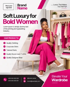 Free Women's Fashion Flyer Canva Design Template