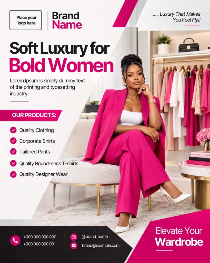 Free Women's Fashion Flyer Canva Design Template