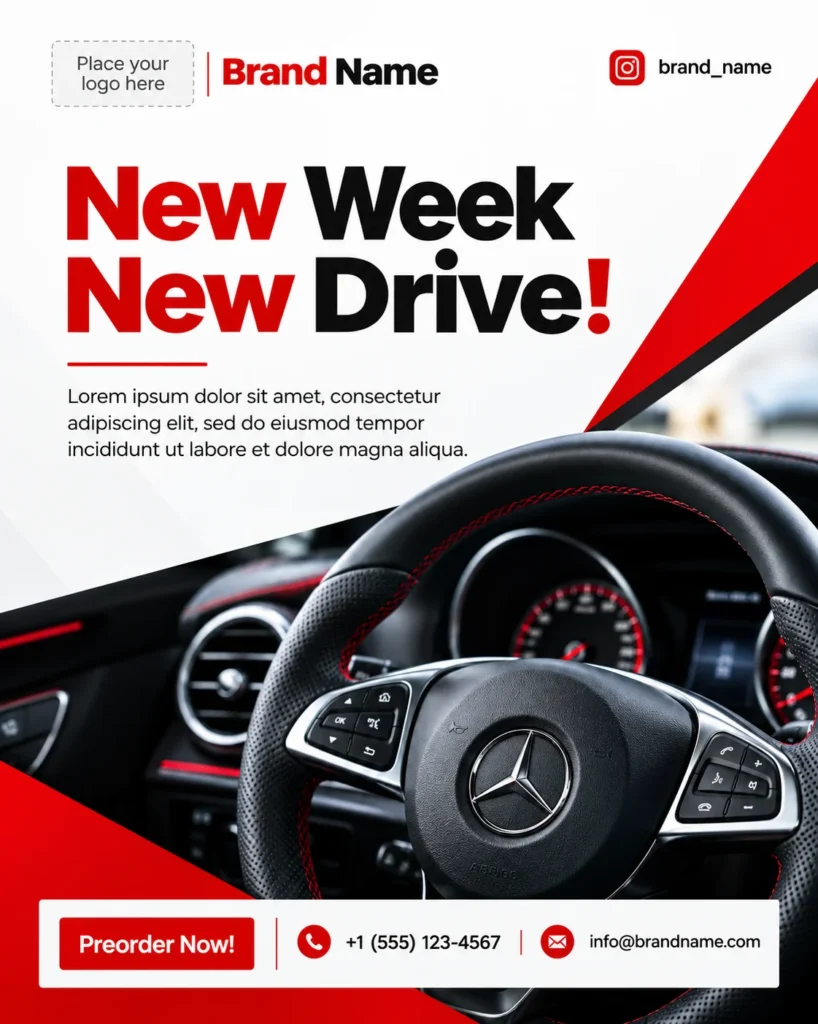 Free Car Dealership Flyer Canva Design Template