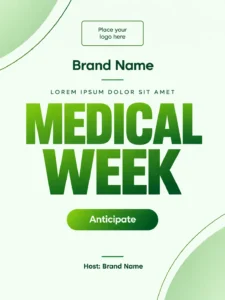 Free Medical Week Poster Canva Design Template