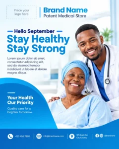 Free Pharmacy Health Post Canva Design Template