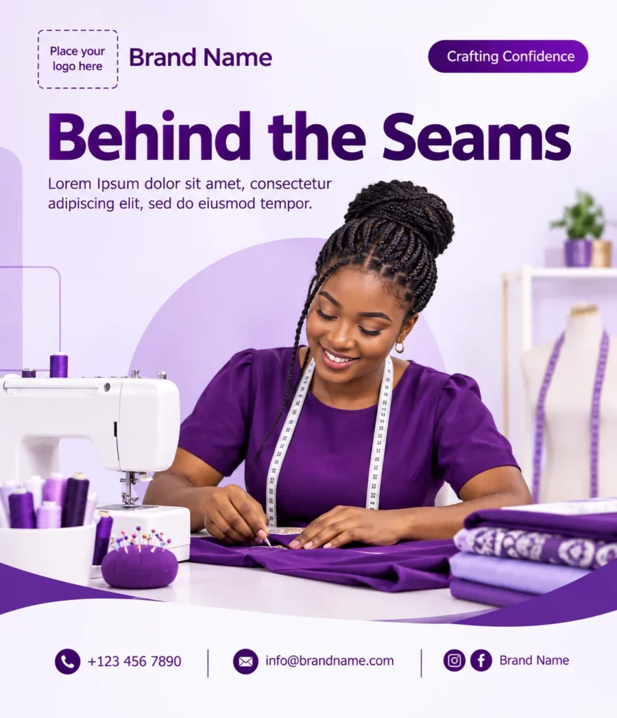 Free Tailoring Business Flyer Canva Design Template