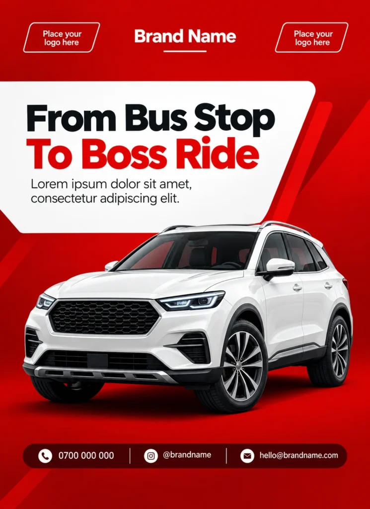 Free Car Sales Flyer Canva Design Template