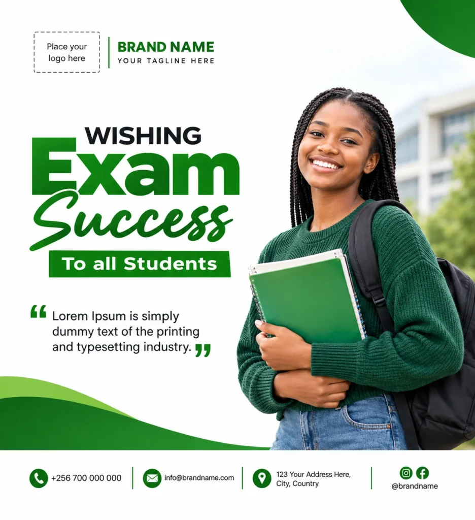 Free Exam Success Poster Design Canva Design Template