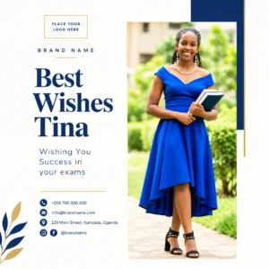 Free Exam Best Wishes Post Canva Design Template