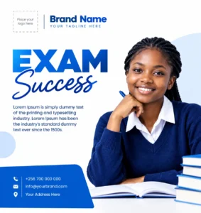 Free Exam Success Flyer Canva Design Template
