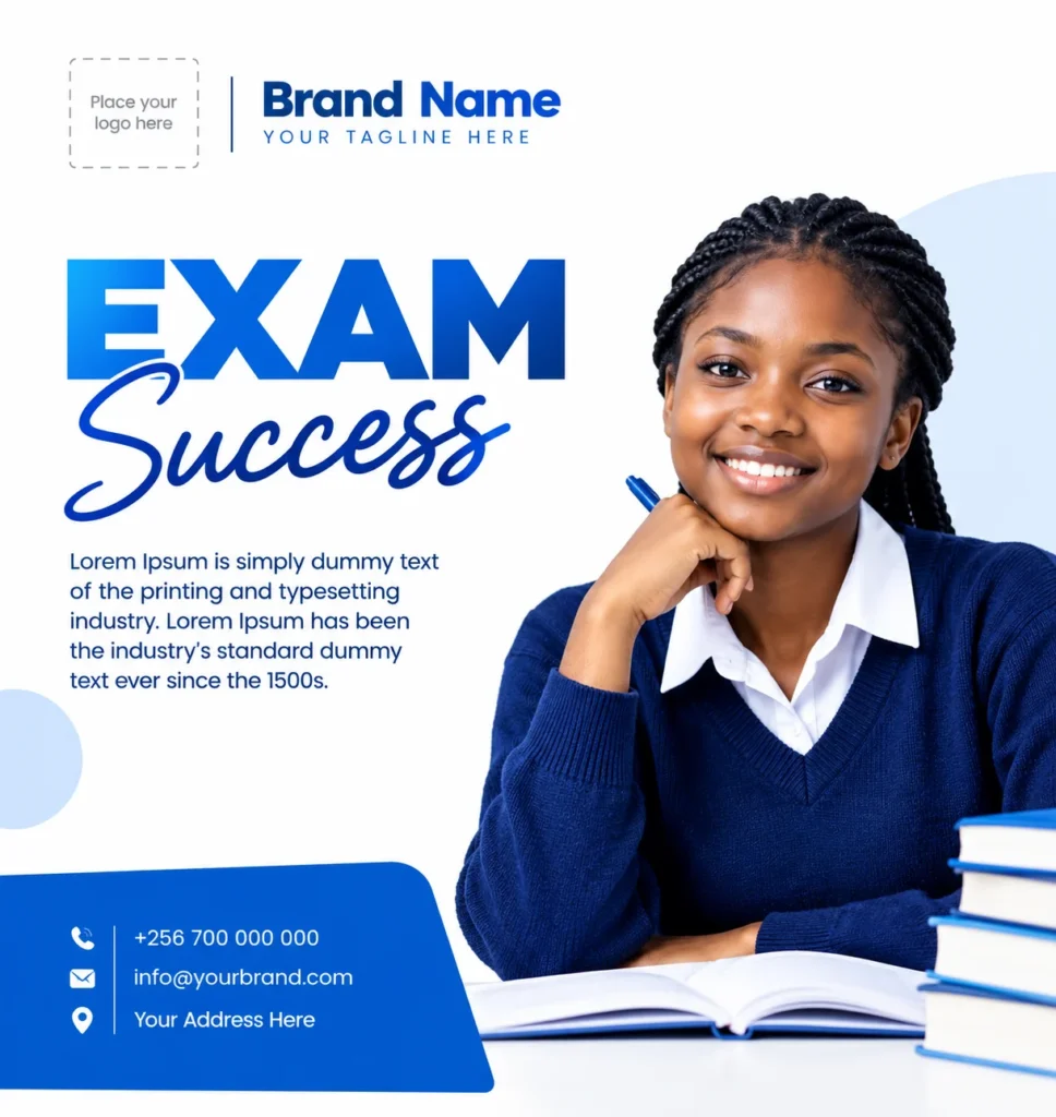 Free Exam Success Flyer Canva Design Template