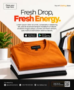Free Clothing Store Promo Canva Design Template