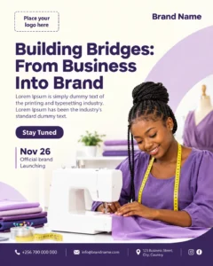Free Brand Launch Flyer Canva Design Template