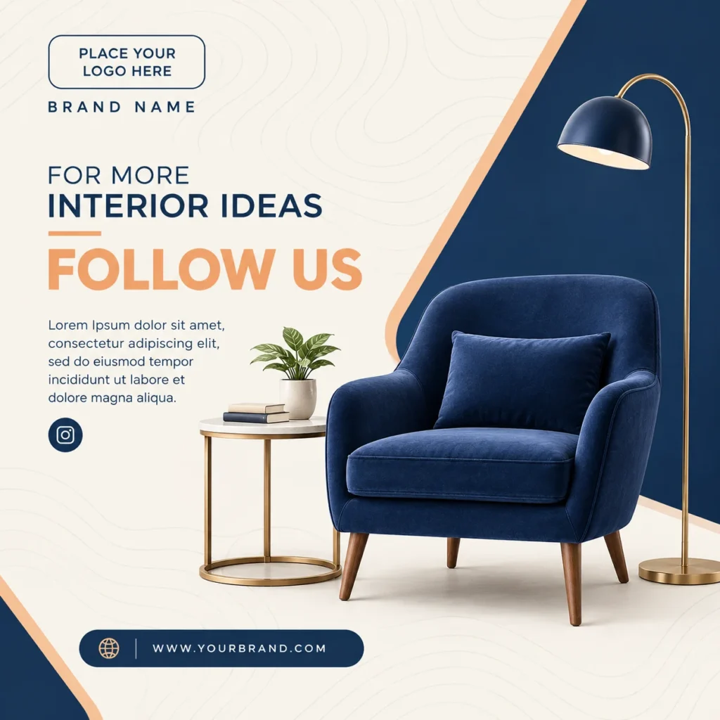 Free Interior Design Post Canva Design Template