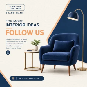 Free Interior Design Post Canva Design Template